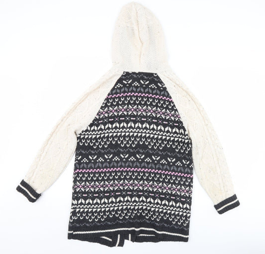 Blonde & Blonde Womens Multicoloured Argyle/Diamond Cardigan Jumper Size 10