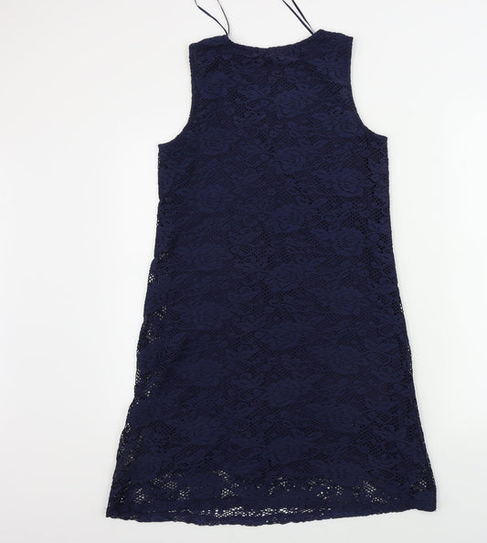 George Womens Blue A-Line Size 8