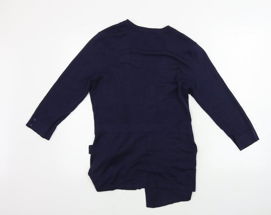 George Womens Blue Cardigan Jumper Size 14