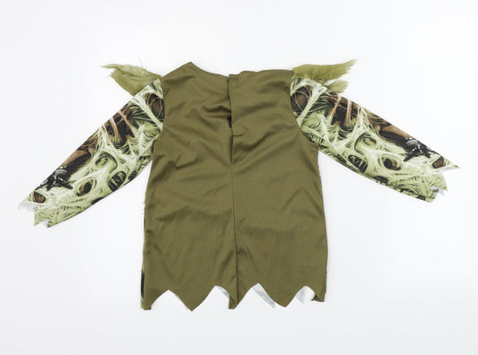 TU Boys Green Basic T-Shirt Size 5-6 Years