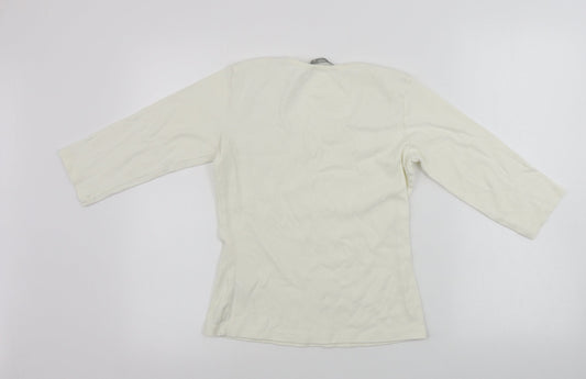 M&Co Womens Ivory Pullover Jumper Size XS