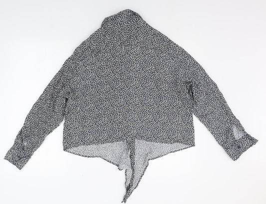 Womens UK Size 16 H&M Blue Basic Button-Up