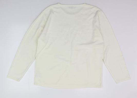 Chickadee Womens White Pullover Jumper Size XL