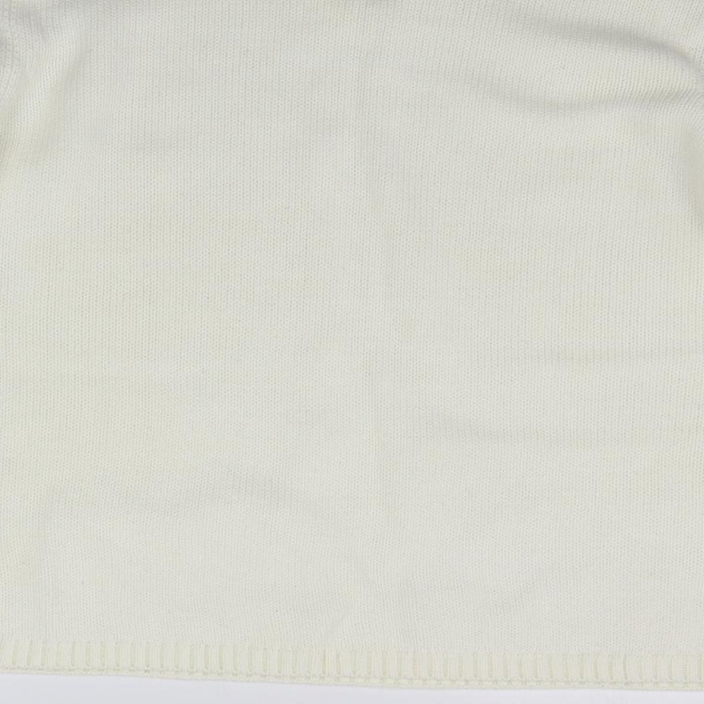 EWM Womens White Pullover Jumper Size M