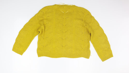 TU Womens Yellow Pullover Jumper Size 12