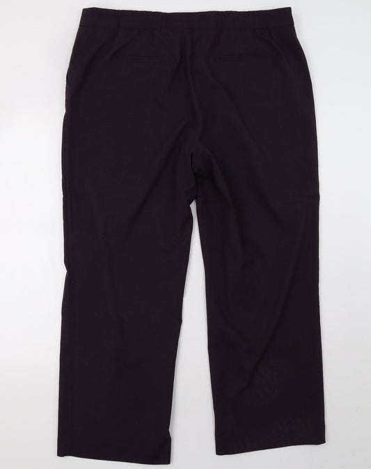 Womens UK Size 18 Debenhams Regular Fit Purple Trousers