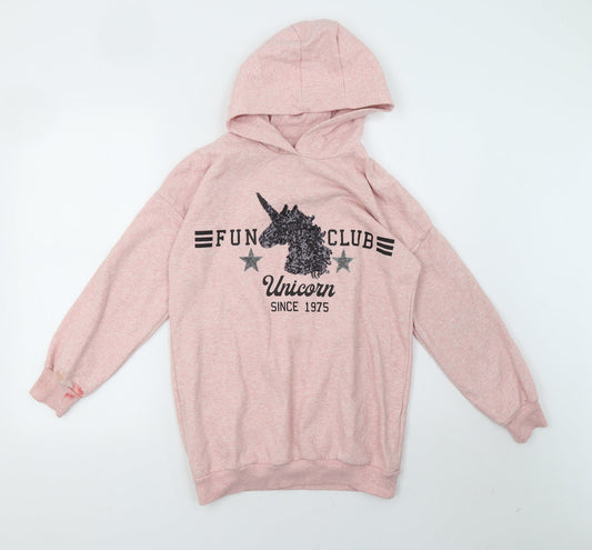 F&F Girls Pink Pullover Hoodie Size 12 Years