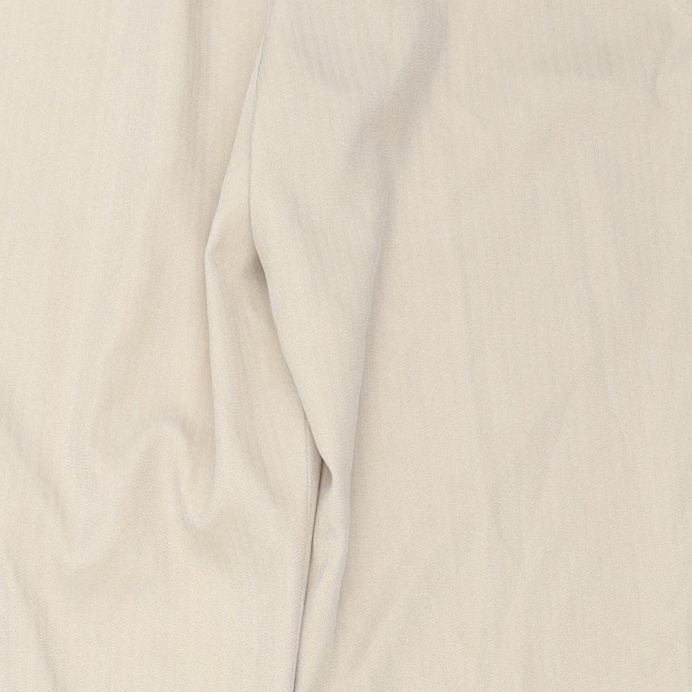 BASSINI Womens Beige Trousers Size 16 L28 in
