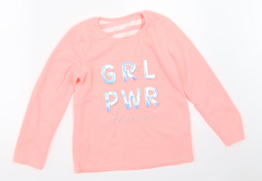 Primark Girls Pink Solid Top Pyjama Top Size 8-9 Years