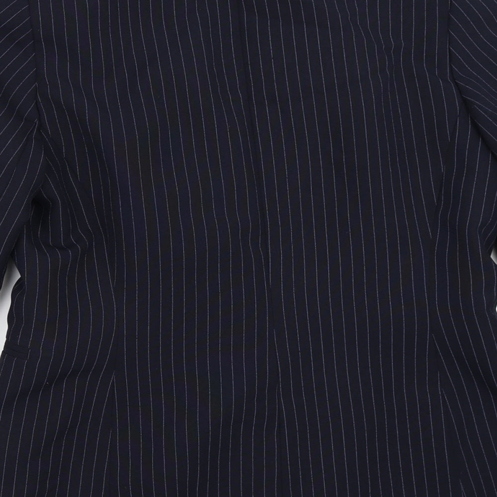 Atmosphere Womens Blue Striped Jacket Blazer Size 10