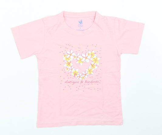 Morpho Girls Pink Basic T-Shirt Size 4 Years