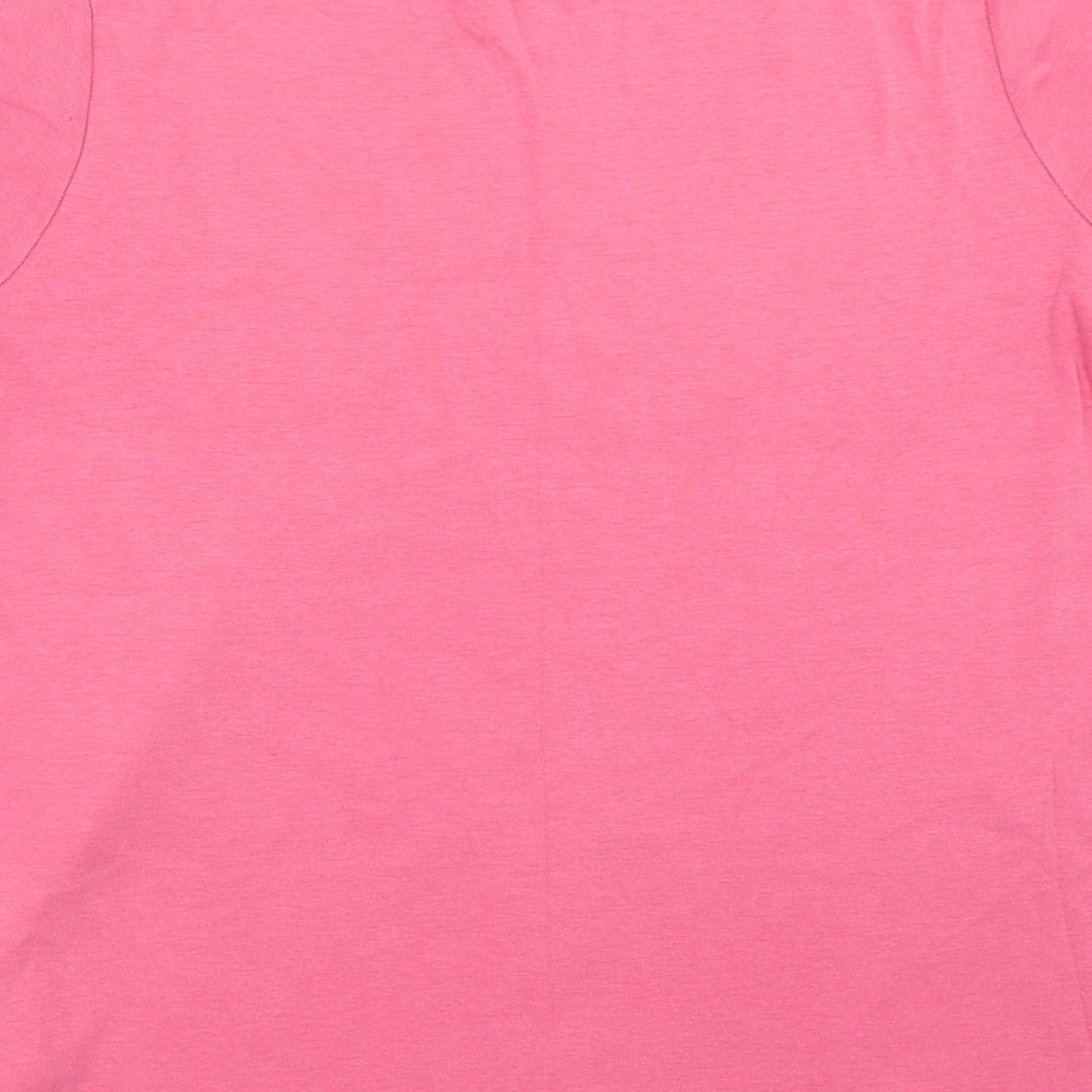 Womens UK Size 14 BHS Pink Basic T-Shirt