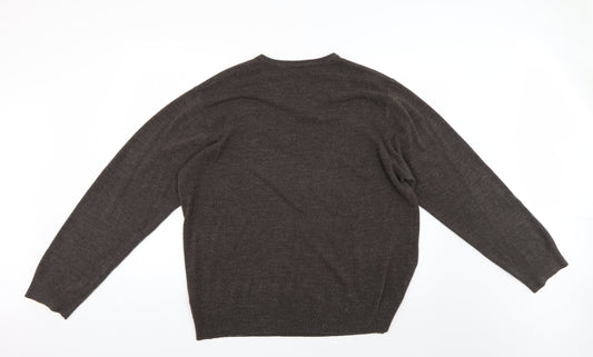 Marks and Spencer Mens Brown Pullover Jumper Size 2XL