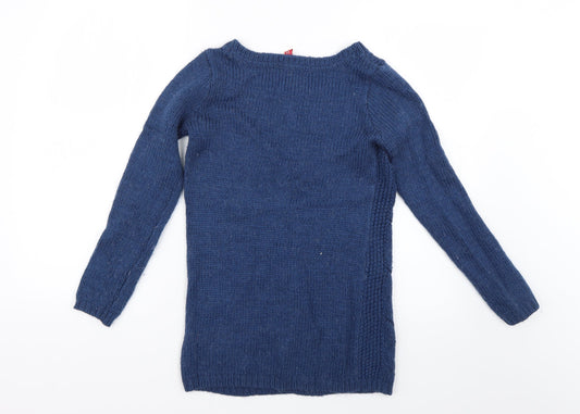 Womens UK Size 4 H&M Blue Pullover Jumper