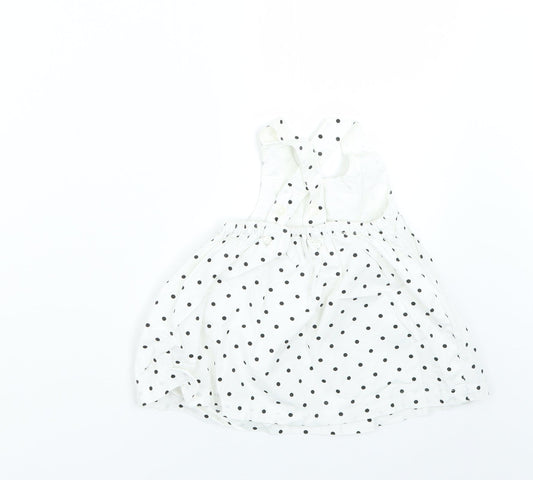 H&M Baby White Polka Dot Fit & Flare Size 3-6 Months