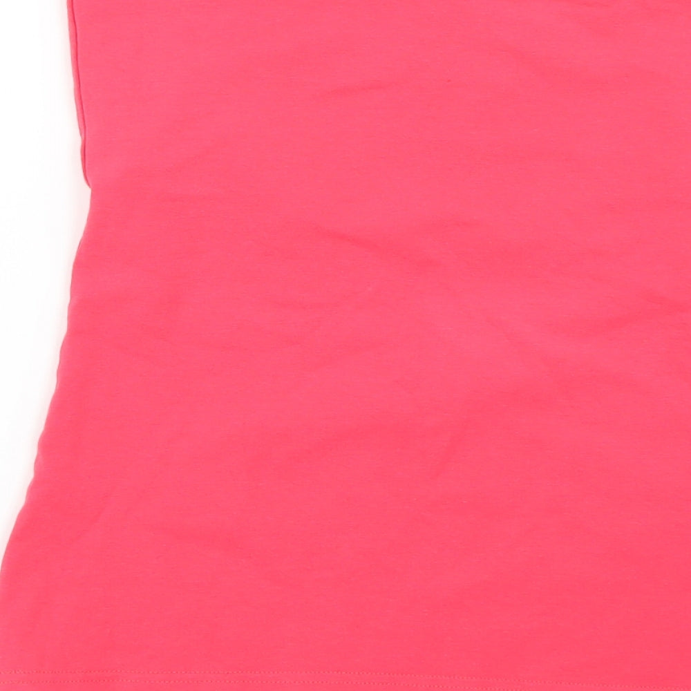 Papaya Womens Pink Basic T-Shirt Size 12