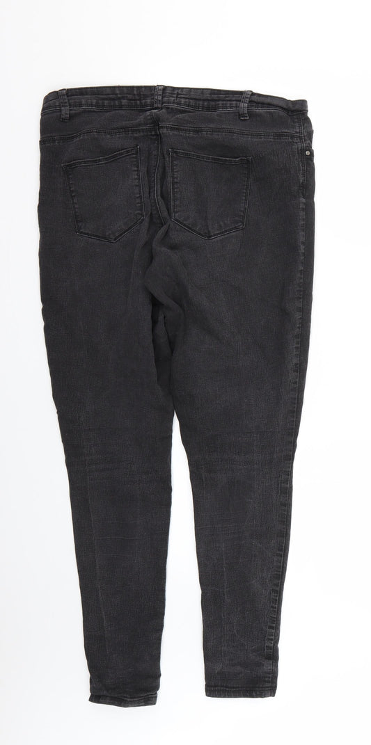 Denim & Co. Womens Black Skinny Jeans Size 16 L23 in