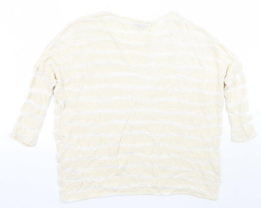 Womens UK Size 10 Phase Eight Beige Pullover Jumper