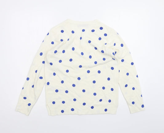 Womens UK Size 10 Marks and Spencer White Pullover Jumper