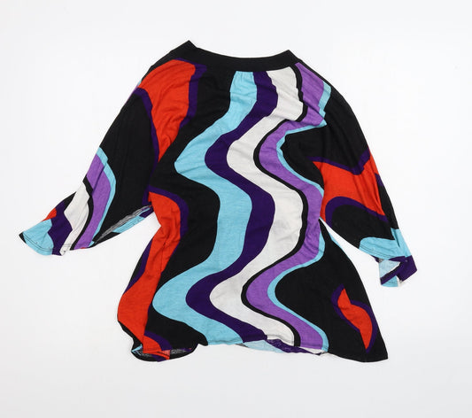 Dorothy Perkins Womens Multicoloured Striped Basic Blouse Size 12