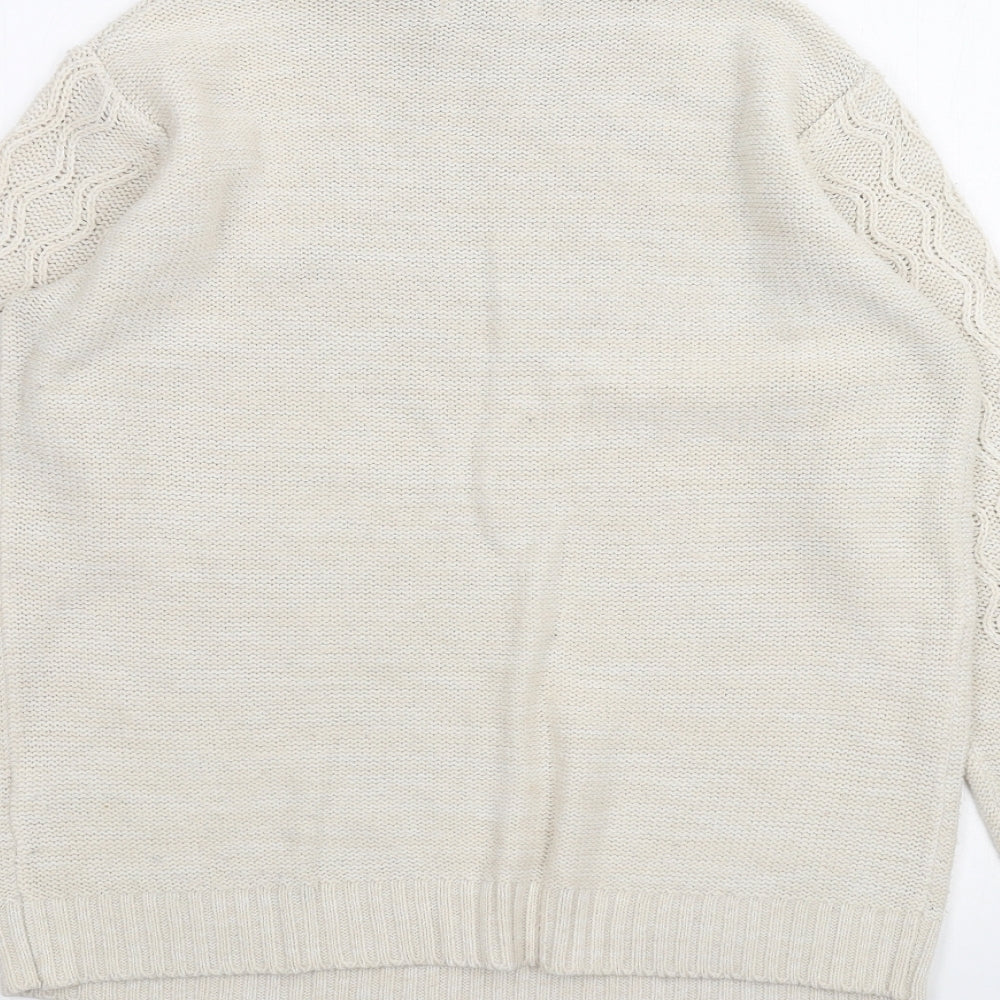 Womens UK Size M Papaya White Pullover Jumper