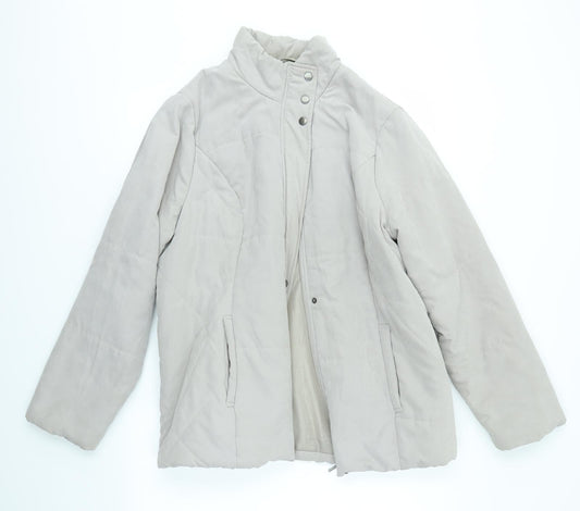 Womens UK Size 18 Authentic Grey Overcoat