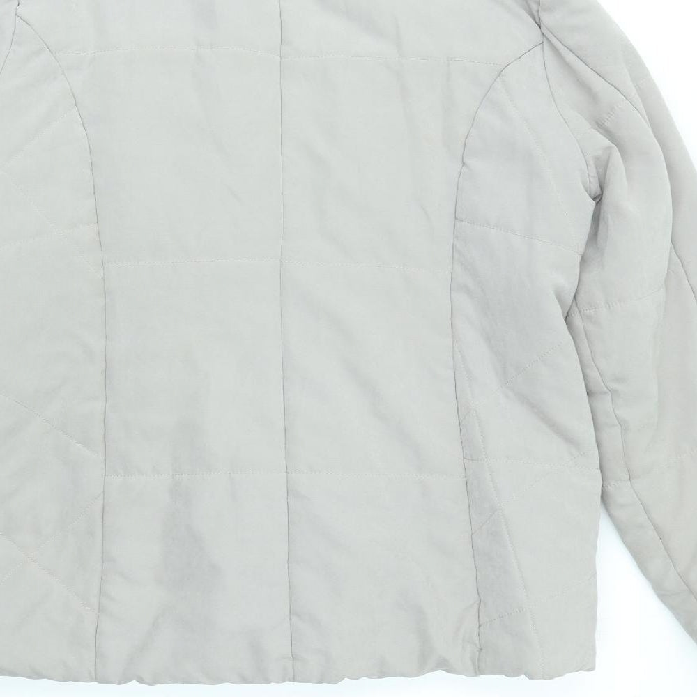 Authentic Womens Grey Overcoat Coat Size 18