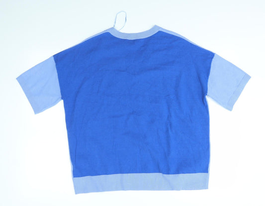 Womens UK Size 14 M&S Blue Pullover Jumper