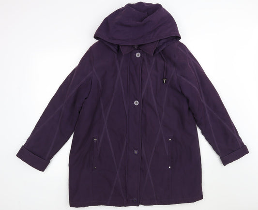 Womens UK Size M BM Purple Overcoat