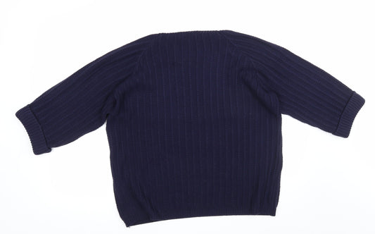 BASSINI Womens Blue Pullover Jumper Size L