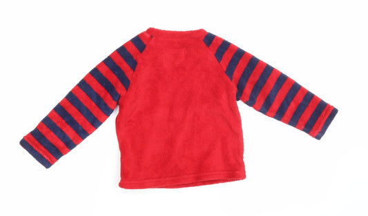 Primark Baby Red Striped Pyjama Top Size 18-24 Months - Rudolph