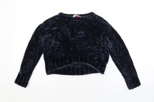Miss E-vie Girls Blue Pullover Jumper Size 7-8 Years