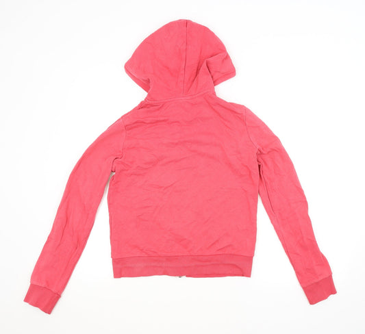 H&M Womens Pink Full Zip Hoodie Size 10