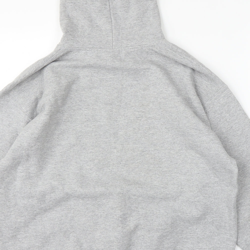 Mens UK Size M Gilden Grey Pullover Hoodie