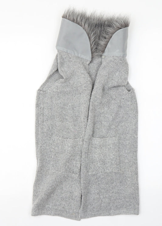 Primark Girls Grey Wrap Jumper Size 8-9 Years