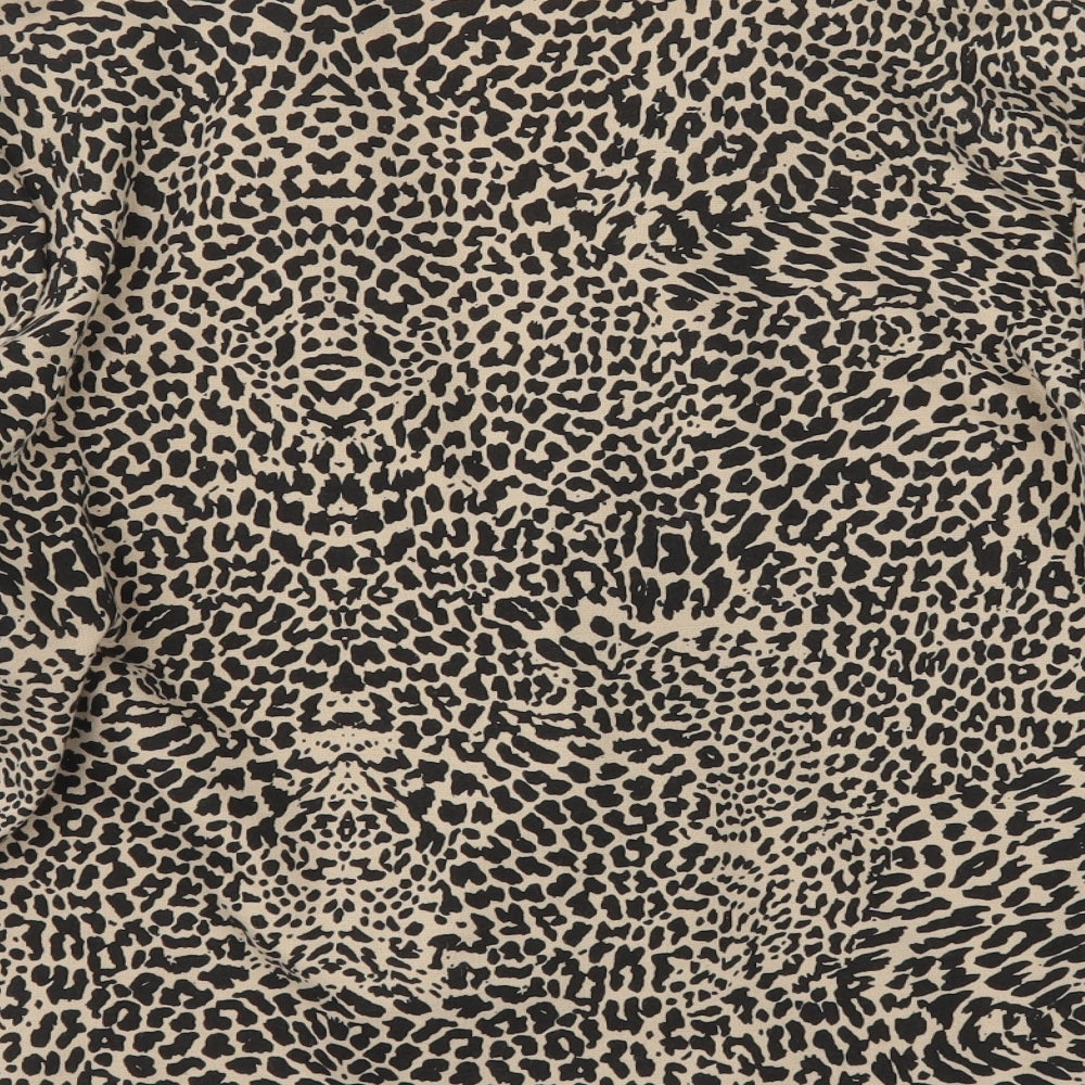 CMD Womens Multicoloured Animal Print Wrap Jumper Size 16