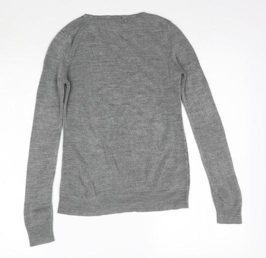 Womens UK Size 6 Atmosphere Grey Basic T-Shirt