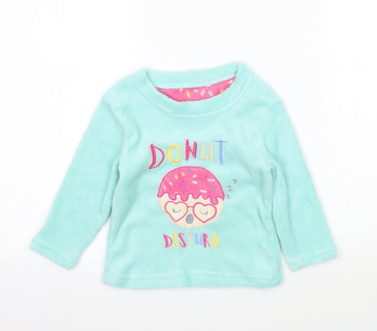 Just like you Girls Grey Top Pyjama Top Size 2-3 Years - Fluffy Donut