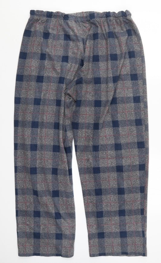 F&F Mens Blue Check Trousers Size XL L29 in