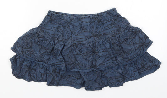 La Redoute Girls Blue Floral Skater Skirt Size 12 Years