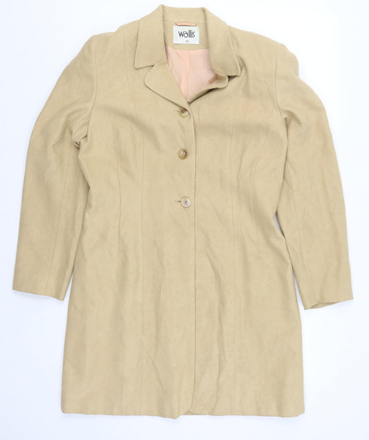 Womens UK Size 12 Wallis Beige Pea Coat