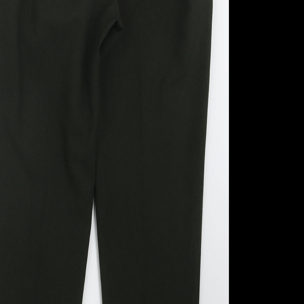 Womens UK Size 12 Classics Regular Fit Green Trousers