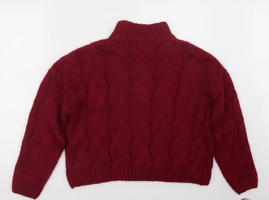 Womens UK Size 14 M&Co Pink Pullover Jumper