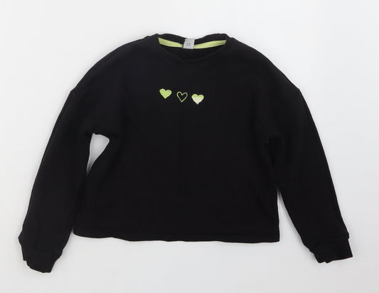 TU Girls Black Pullover Jumper Size 7 Years