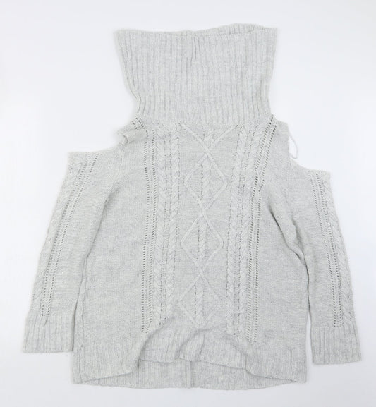 Womens UK Size M Peacocks Grey Pullover Jumper
