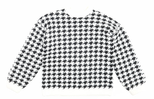 George Boys White Herringbone Pullover Jumper Size 14-15 Years