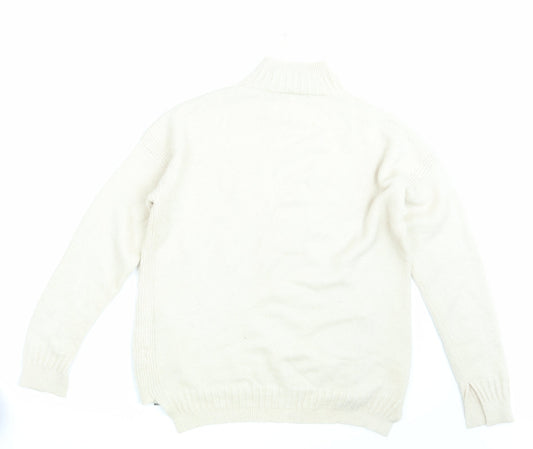 Love Knitwear Womens Ivory Pullover Jumper Size 14