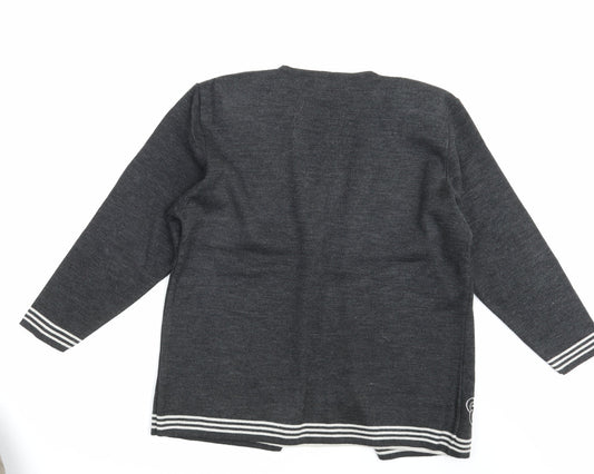 Womens UK Size One Size Amoretti Grey Pullover Jumper