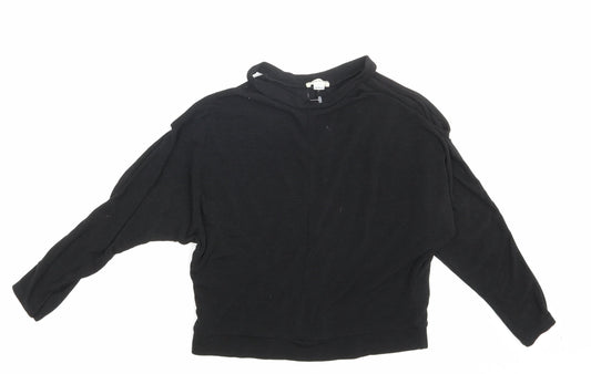 River Island Girls Black Pullover Sweatshirt Size 11-12 Years