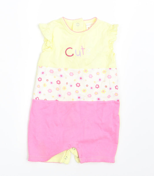 Morris Mouse Girls Multicoloured Floral Babygrow One-Piece Size 3-6 Months - Cute